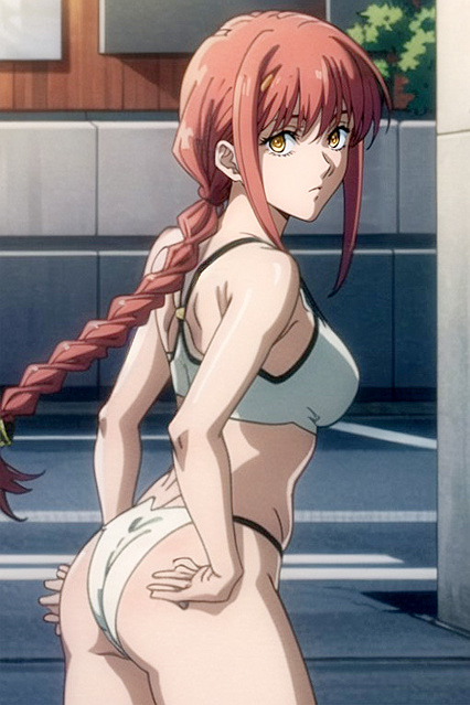 Makima from Chainsaw Man Bends Over at the Convenience Store in Steamy Hentai Picture