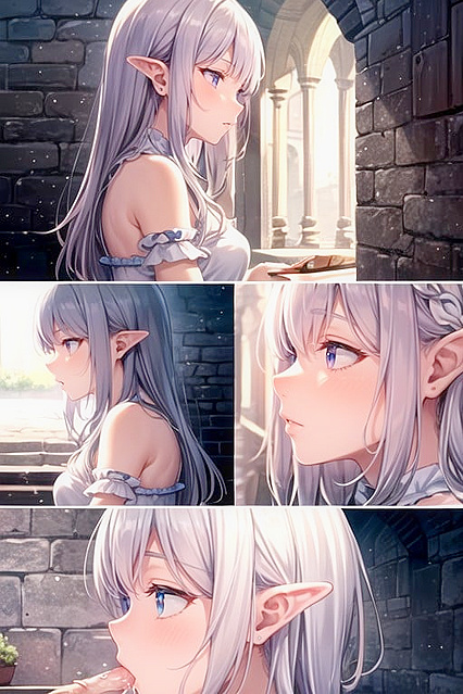 Peeping Goblin Fucks Emilia Doggy Style in Steamy Side View Hentai Picture