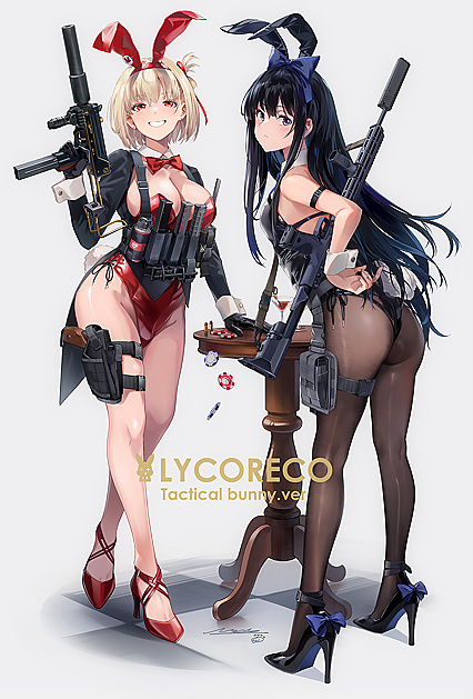 Hardcore Harem Hijinks - Busty Bunny Babes Blazing Glock-toting Gangbangs!