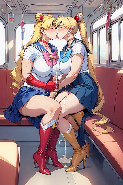 Usagi from Sailor Moon Sits Seductively in Futanari Hentai Picture