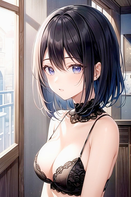 K-Pop Idol with Very Short Hair Takes Center Stage in Seductive Hentai Picture