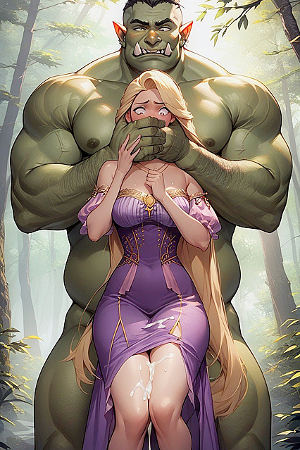 Rapunzel's Disgusted Expression as She Floats in the Air During Hentai Pleasure