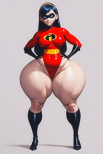 Helen Parr from The Incredibles Shows Off Her Massive Ass While Standing Confidently