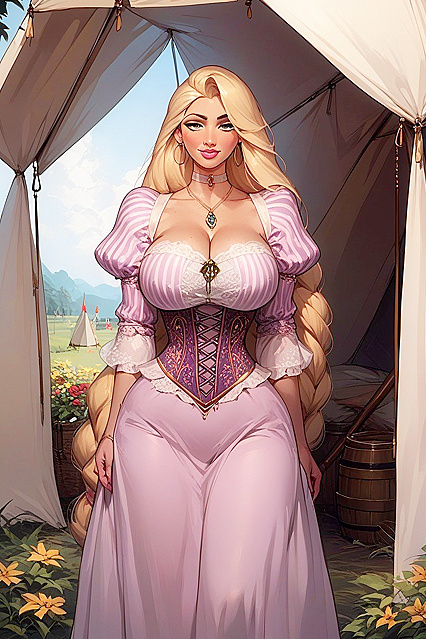 Rapunzel's Bimbo Transformation in a Steamy Medieval Tent Hentai Adventure