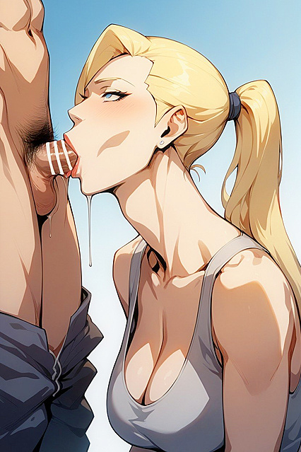 Imo Yamanaka from Naruto Gives a Sultry Blowjob in Blue-Eyed Hentai Bliss