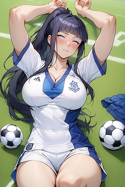 Embarrassed Soccer Player Shows Off His Rounded Ass in hentai AI Picture