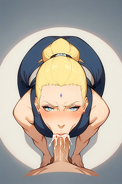 Imo Yamanaka Bends Over with Blonde Hair for Steamy Hentai Picture