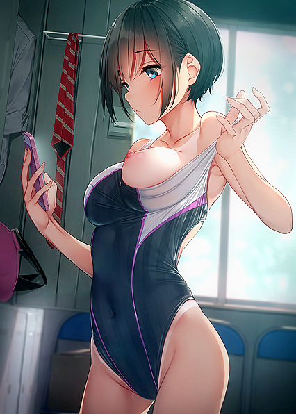 Damnn Girl! Putttin On That Wet Swimmmin Suit Lookkkkinnn XXX Hentaayy