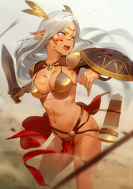 Horny AF Dark Elves Fucking Like Warriors - XXX HENTAI PIC