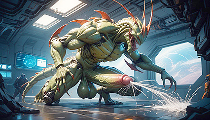 Gamora and Mantis Enjoying Giant Dick Picture in Steaming Hentai Images