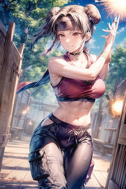 Ninja Chick Shows Off Massive Cleavage in Ultra-Detailed Hentai Picture