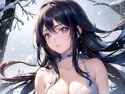 African Beauty with Round-Ass Picture in Retro 90s Hentai Style