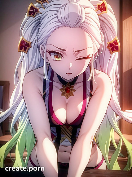 Daki's Demon Form Pinches Cheeks in  hentai Pleasure Ai Hentai Image