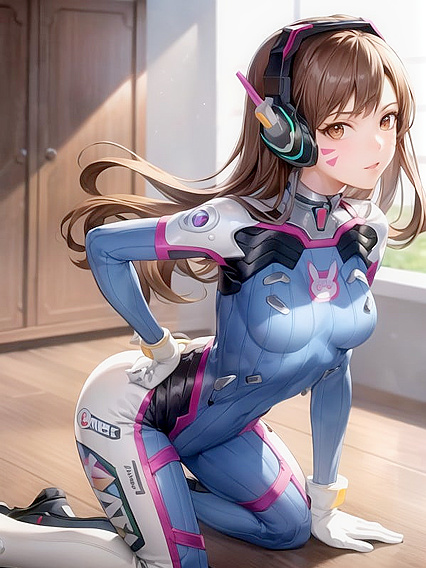 D.va from Overwatch Gets Wild in Doggystyle Hentai Picture