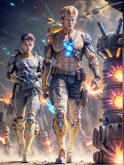 Powerful Plasma Rifles and Cannon Fire in  Hentai Picture Images