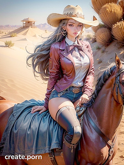 Nakiri Erina from Shokugeki No Soma Rides Hard in Wild West Hentai Adventure