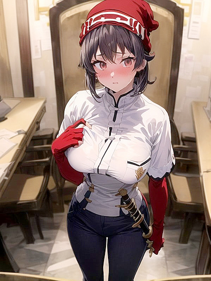 Super Shy and Cute Girl 18+ with Short Hair Wears Office Shirt for Hentai Pleasure