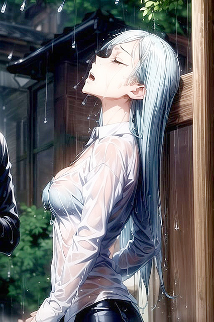 Miwa Kasumi from Jujutsu Kaisen Sobbing in Seductive Off-Shoulder Outfit Hentai