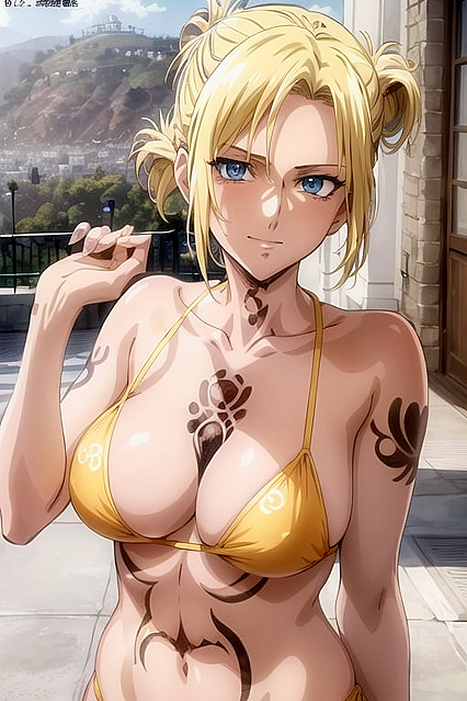 Blonde Hairstyle from the 90s Takes Center Stage in Seductive Hentai Action