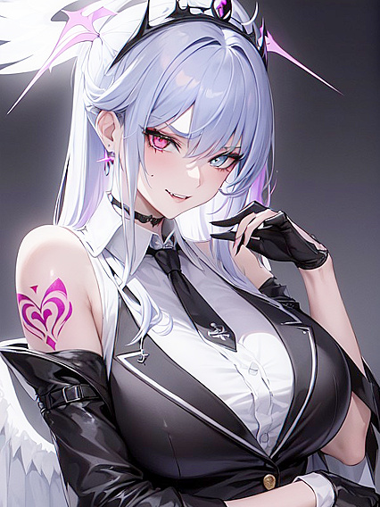 Frowning Brow and Gloved Hands in Intense Solo Hentai Action