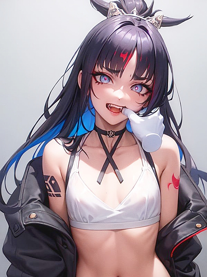 Diadem-Wearing Beauty with Round Ass Squints Seductively in Hentai