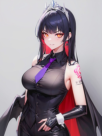 Long-Length Grinning Dick in Stylish Black-Tie hentai Action