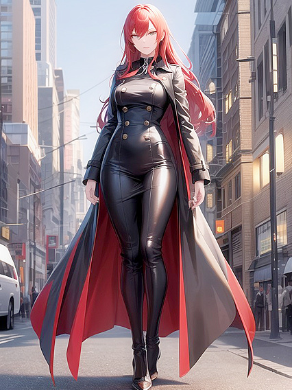 Tall and Slim Beauty in Seductive Hentai Action