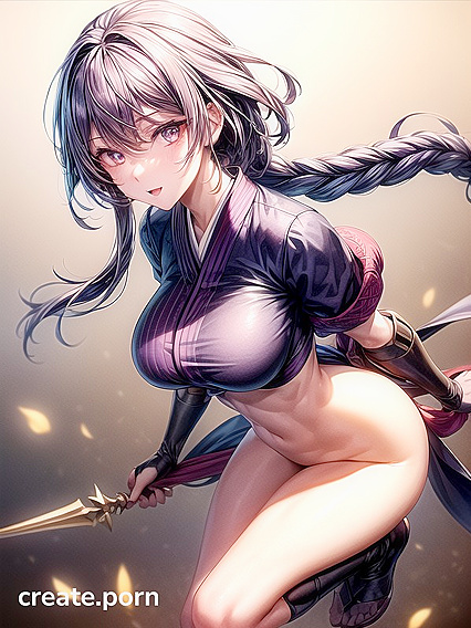 Dark-Haired Beauty Stands Seductively with Handsome Spears in Detailed Hentai AI Action
