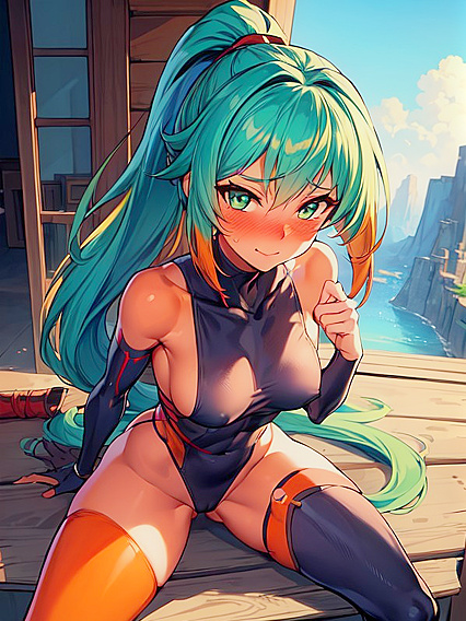 Ginger Beauty with Long Hair and Green EyesENTAI Adventures