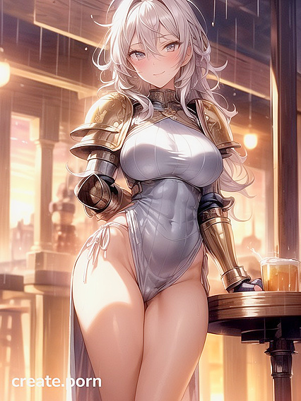 Snowy Night Mess with Busty Babe in Messy Hair Hentai Action