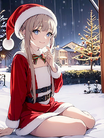 Christmas hentai fun with naughty hand play for solo pleasure