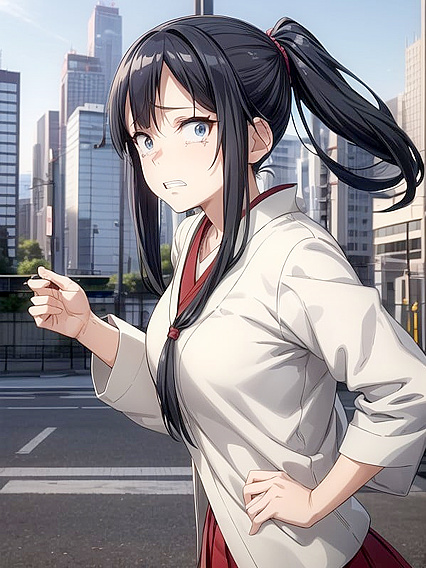 Black-Haired Cutie With Pigtails Enjoying Intense Sex Amidst Giant Kaiju Chaos
