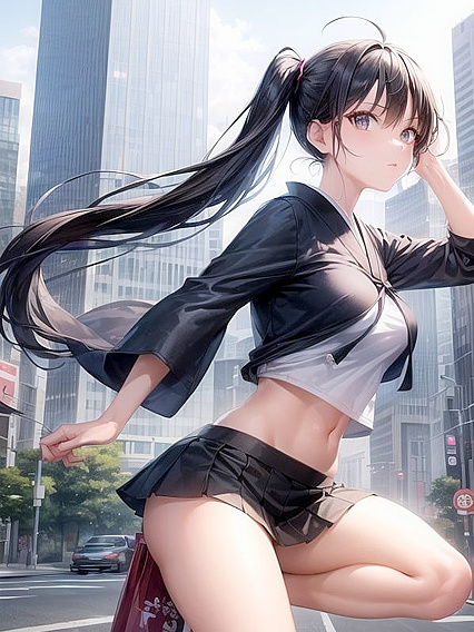 Ultra-Detailed Solo Hentai with Japanese Street Scenes and Car Backgrounds