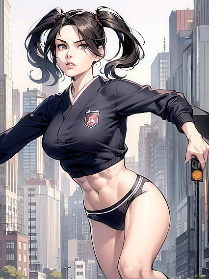 18-Year-Old Girl 18+ Chased by Monsters Amidst Japanese Streets and Traffic in Hentai Action