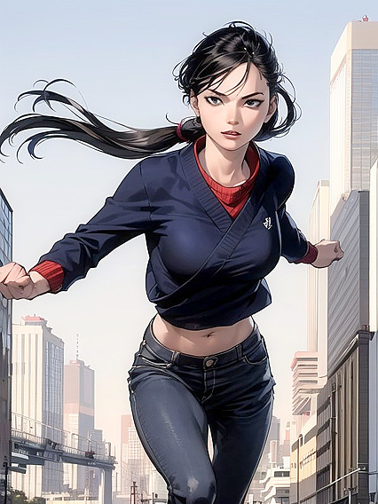 Girl 18+ Stares Intensely at Viewer in Mesmerizing Solo Hentai Scene