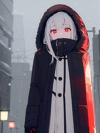 Snowy Night Seduction: Styled-Up Babe Tempts Under City Lights in hentaiErotica