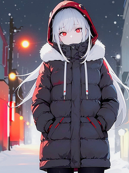 Cute Red-Eyed Girl 18+ from Tokyo Ghoul exhales Steam in Chilly hentai Action