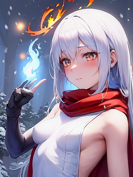 Small Breasts Gleam in Reflective Ski Goggles in Vibrant Hentai Worlds