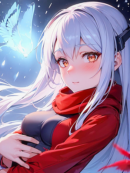 Aiz Wallenstein Lost in a Colorful Forest with Glowing Blue Fireflies for Hot Hentai Fun