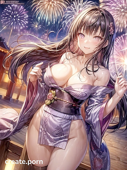 Hinata Hyuuga's Cherry Blossom Scent Lingers as her Loose Kimono Reveals Seductive Shoulders