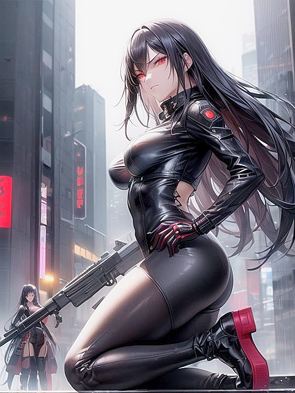 Rusty Big Revolver Aimed at You in the Rain for Intense Hentai Pleasure