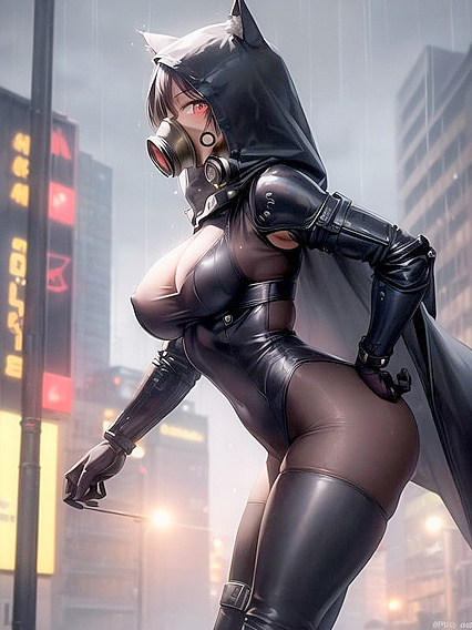 Red-Eyed Beauty in Seductive Boots Takes Control in naughty Hentai Scenes