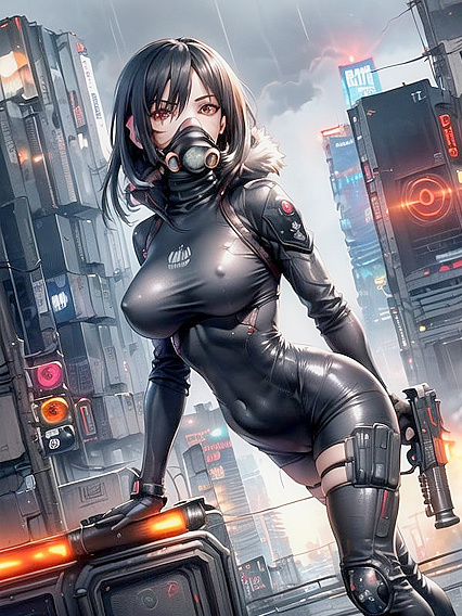 Vibrant Cyberpunk Girl 18+s in Trench Coats and Sporty Shorts Heat Things Up
