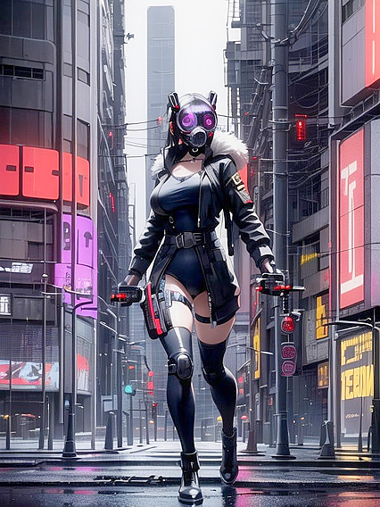 Monstrous Foe Puts Her Black Leather Pants and Full Mask for Intense Hentai Action