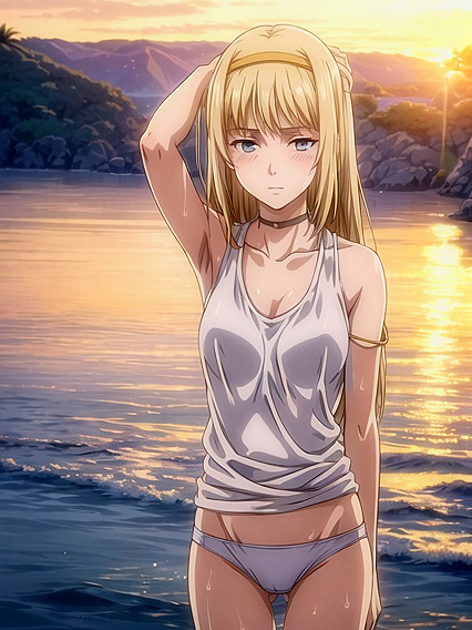 Sunset Beach Fun: Sensual SFM Anime Adventures