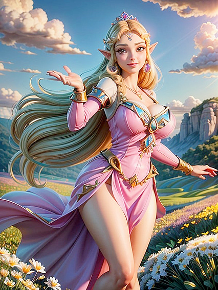 Hand Reached Out Towards You Amidst Distant Lilies in Seductive Hentai Scene