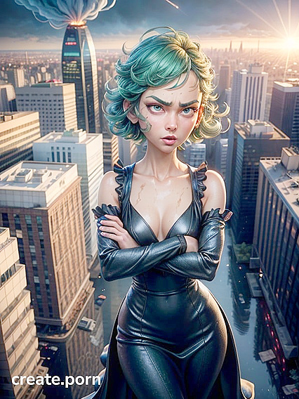 Torn Dress Amidst Stormy Vortex in Intense 3D Hentai Action