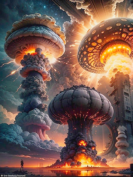 Abandoned Silhouettes Amidst Fiery Ruins: Intense Post-Apocalyptic HentaiErotica