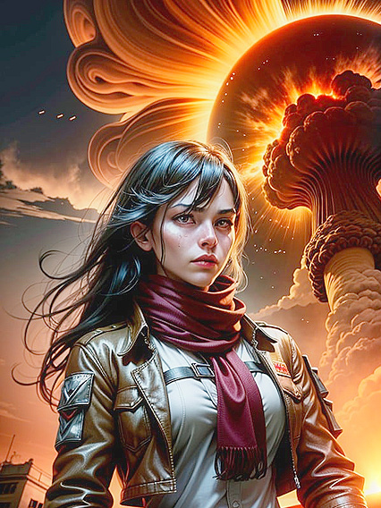 Fiery Reds and Dark Shadows: Erotic Adventures Amid Abandoned Ruins Hentai AIPorn