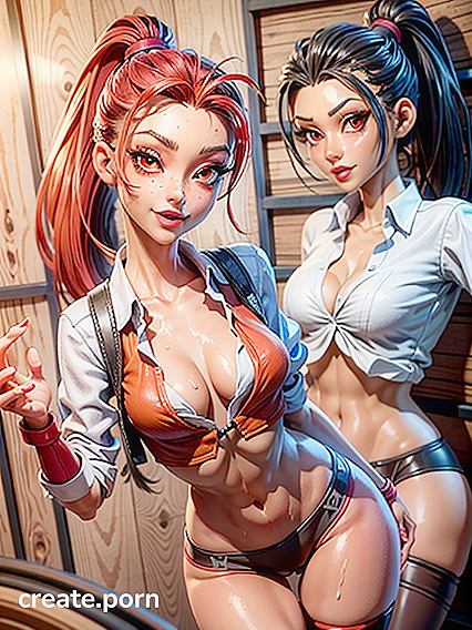 Skinny Girl 18+ with Red Eyes Gets Schooled in Erotic Hentai Action